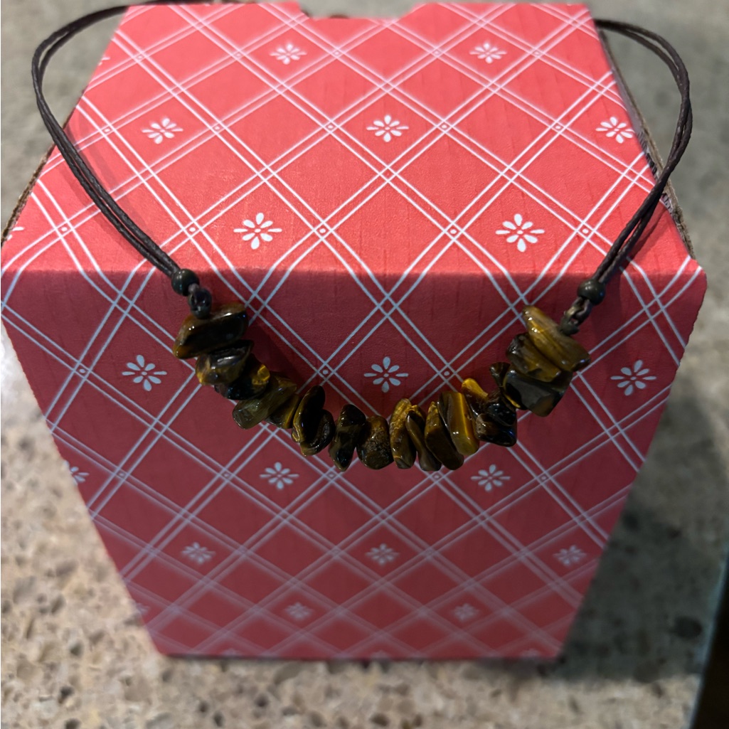 Baer Sf Tiger’s Eye Leather Necklace